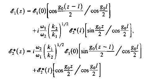 158 (9.60) µε g 0 δεδοµένο στην (9.3) και εποµένως η έξοδος είναι (9.61). Εάν g 0 l/2 π/2, τότε και τα δύο και γίνονται άπειρα, εκτός κι αν η είσοδος και είναι µηδέν.