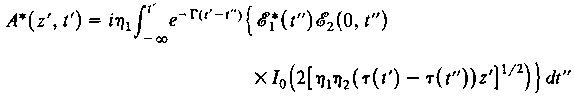 203 (10.46) όπου οι συνθήκες εισόδου είναι Α*(z ) = 0 στο t - και (z, t ) = στο z = z = 0 και Ι είναι η i η τάξη συνάρτησης Bessel στο φανταστικό όρισµα. Η λύση στην (10.