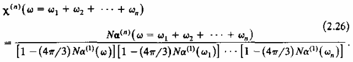 32 και πιο γενικά Κι αφού η γραµµική διηλεκτρική σταθερά ε (1) σχετίζεται µε τη χ (1), µέσω της µπορούµε να γράψουµε, και η (2.26) γίνεται 3 (2.27) µε το (2.