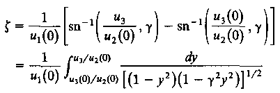 92 Η λύση παίρνει τη µορφή ελλειπτικής ολοκλήρωσης Jacobi (6.32), υποθέτοντας ότι και γ = u 2 (0)/u 1 (0). Από την (6.32) και (6.28), βρίσκουµε τις εντάσεις των τριών κυµάτων (6.33) και.
