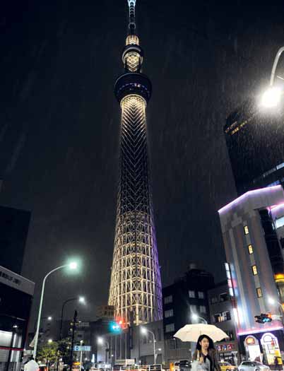 ΔIEΘNH Ο ψηλότερος πύργος στον κόσμο Εγκαινιάστηκε τον Μάιο ο πύργος «Tokyo Skytree» (www.tokyoskytree.jp/en), ο οποίος βρίσκεται στο ανατολικό Τόκιο.