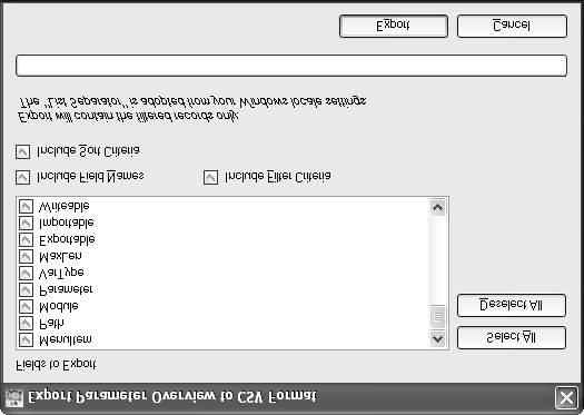 7 Εργαλεία λογισμικού ALTOSONIC V12 Σχήμα 7-45: Εξαγωγή επισκόπησης αναφοράς Κάντε κλικ στο κουμπί "Export".