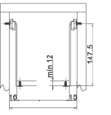 έως 25kg Xρώματα: λευκό Ral 9010 γκρι Ral 9006 Μπροστινή & πίσω μετώπη