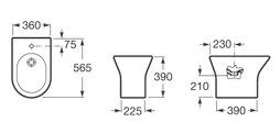 Washbasin 100049856 Please read the technical drawing