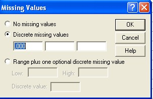 Μπορεί κανείς να διακρίνει δύο κατηγορίες Missing. System Missing Values. Τιµές που θεωρούνται από το σύστηµα σαν µη έγκυρες.
