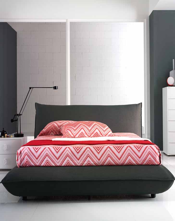 Υφασμάτινο κρεβάτι με αποθηκευτικό χώρο Mantide του οίκου Gamma 195x