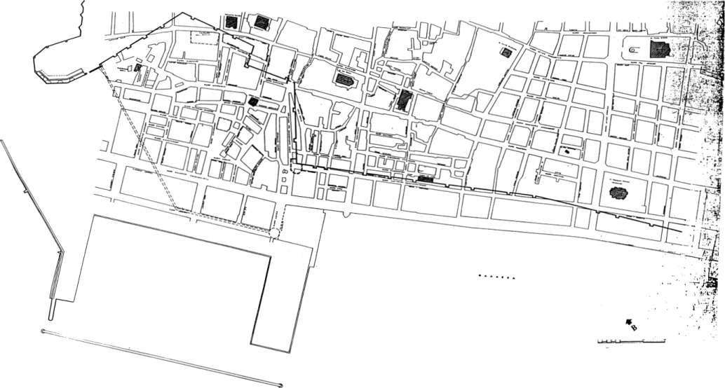 Μπακιρτζής στη μελέτη του «Η θαλάσσια οχύρωση της Θεσσαλονίκης»45 δίνει μιαν ιδέα της διατάξεως των οχυρώσεων στο λιμάνι του Μεγάλου Κωνσταντίνου, αλλά και τη θέση της σούδας46, των πουλπίτων47, των
