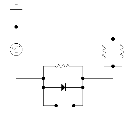 (Φεβρ05, 1η) Θέµα 1 ο (2,5 µον) Στο Σχ. (α) η v in =40ηµωt. Να σχεδιαστούν στο Σχ. (β): (a) η V in (0,5 µον.) (β) η V D (2 µον.) σύµφωνα µε την 2 η προσέγγιση.