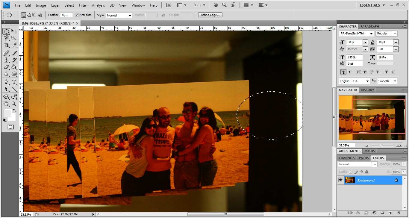Παράλληλα µε επεξεργασία των φωτογραφιών στο Adobe Photoshop CS4, σβήστηκαν βοηθητικά στοιχεία που χρησιµοποιήθηκαν στο