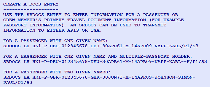 Address information, μέσα σε pnr.