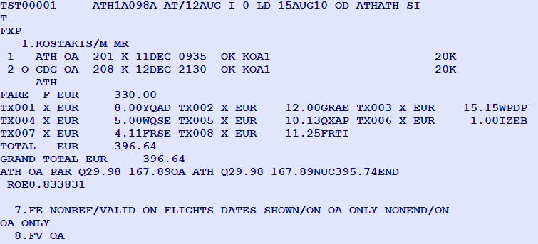 FXP o system response TQT