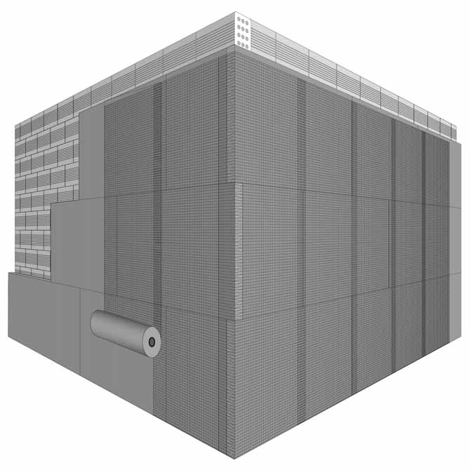 11 CLIMATOTAL Ο ΗΓΙΕΣ ΕΦΑΡΜΟΓΗΣ Η βασική στρώση θα πρέπει να είναι ενισχυμένη με πλέγμα σε όλη την επιφάνεια μέχρι και τις γωνίες (σχ. 6.5).