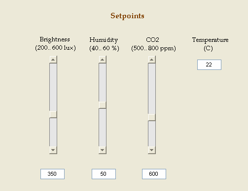 µετακινώντας τις αντίστοιχες µ άρες ή εισάγοντας την τιµή στο αντίστοιχο λαίσιο.