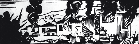 SCHWARZBUCHES DER BESATZUNG Επάνω: Απαγχονισµός 17 οµήρων στη Φλώρινα (25.7.1943). Κάτω: Οι Ναζί καίνε τα χωριά.