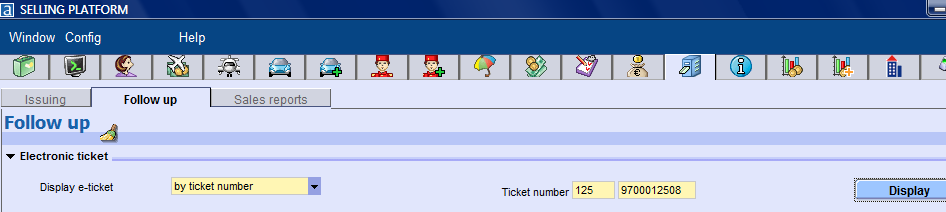 GUI e-ticket Record display Ακολουθήστε την διαδικασία που περιγράφεται παρακάτω : Ενεργοποιείστε το GUI Ticket and Documents