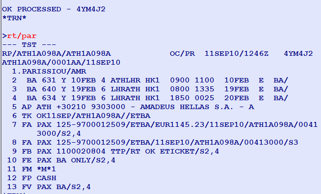 Step 1 Καλέστε το PNR και εισάγετε τα νέα segments του δρομολογίου Χωρίς να ακυρώσετε τα segments του δρομολογίου που θα αλλάξουν.