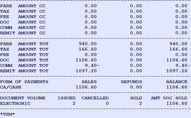 2. Query report TJQ Με την εντολή TJQ, το σύστημα σας δίνει το daily sales report με τα εισιτήρια που έχουν εκδοθεί & ακυρωθεί τη συγκεκριμένη ημέρα, απο τοv/τους user/s της συγκεκριμένης υπογραφής.