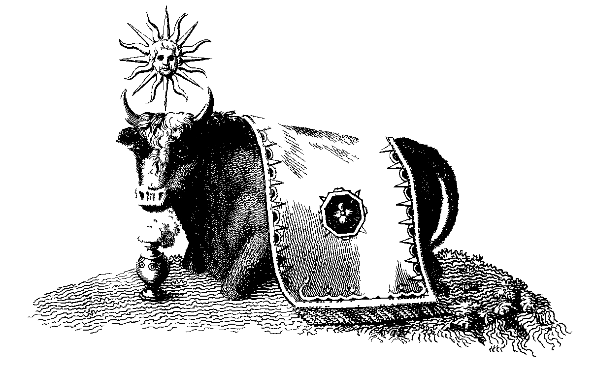 Pl. XII. Apud Kæmpferum in Amœnitat. Exot. p. 312 Zor-Aster, sive Taurus Solaris Ægyptiacus ORPHEUS.