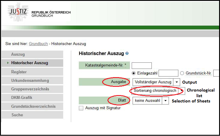 LAND REGISTER- GRUNDBUCH 4) Maps: depict the position of the parcels (parcels numbers) and their boundaries.