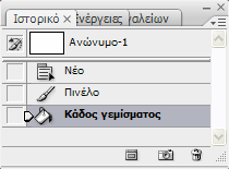 Τέλος, δοκιμάστε να κρύψετε και να εμφανίσετε τα επίπεδα που δημιουργήσατε κάνοντας κλικ στο πλήκτρο ορατότητας επιπέδου (συμβολίζεται με ένα μάτι) αριστερά από το κάθε επίπεδο για να κρύψετε και να