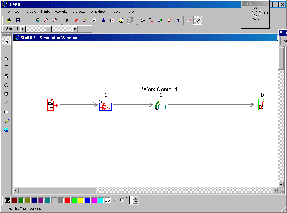 Ορολογία στο SIMUL8 Οντότητες (Work Items): o Οποιοδήποτε στοιχείο κινείται μέσα στο σύστημα όπως φορτηγά, προϊόντα, παραγγελίες.