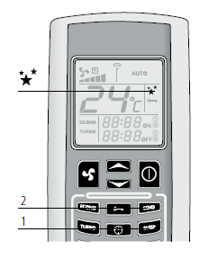 Λειτουργία ECONO Η λειτουργία αυτή υπάρχει για να εξοικονομείτε χρήματα και χρησιμοποιείται όταν θέλετε να διατηρείτε σταθερή την θερμοκρασία στο δωμάτιο.
