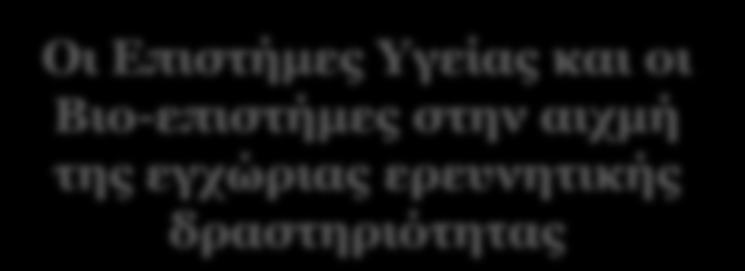 Οι Επιστήμες Υγείας και οι Βιο-επιστήμες στην