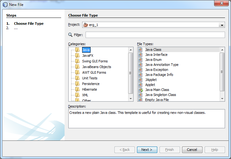 2. Προςθήκη Αρχείου ςε Κάποιο Project Επιλζγουμε New File ςτο menu File Επιλζγουμε Categories = Java και File Types =