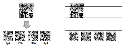 QR Code αποκωδικοποίηση του αρχικού QR Code, ανεξαρτήτως της σειράς που αναγνώστηκαν τα παράγωγα του.