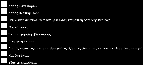 9 παρουσιάζονται και οι καλύψεις γης, τόσο στην περιοχή μελέτης όσο και στην