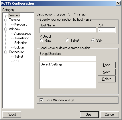 3. Η εφαρμογή PuTTY Εξοικείωση με το Unix Το PuTTY είναι πρόγραμμα απομακρυσμένης σύνδεσης, δηλαδή μέσω αυτού μπορούμε να συνδεόμαστε σε απομακρυσμένους υπολογιστές και να δουλεύουμε σαν να