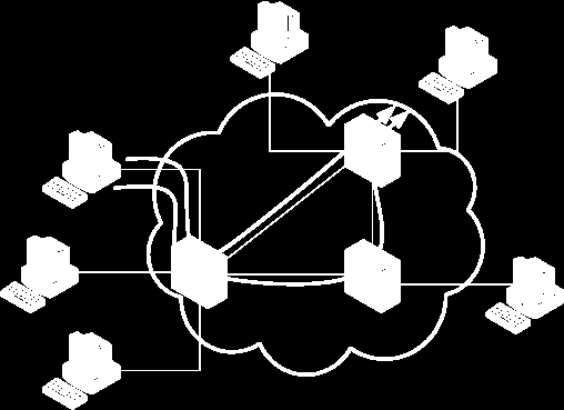 Δίκτυα Μεταγωγής και Διαδίκτυα Επικοινωνία πολλών αλμάτων και δρομολόγηση Σε πολλά δίκτυα μεταγωγής υπάρχουν πολλές εναλλακτικές διαδρομές μεταξύ δύο υπολογιστών υπηρεσίας Η επιλογή της διαδρομής