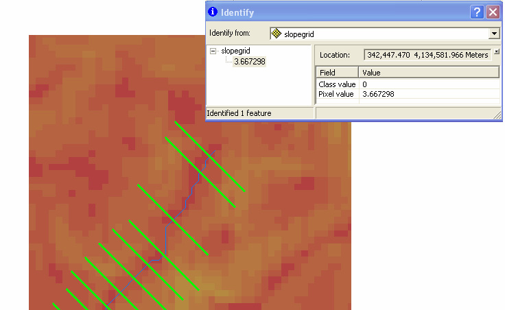 Κεφ.4 Υδραυλική Προσομοίωση Αλφειού Ποταμού Κατασκευάζεται λοιπόν, σε περιβάλλον ArcMap (εντολή spatial analyst -> slope), ο κάνναβος των κλίσεων εδάφους (βλ. χάρτη 3.