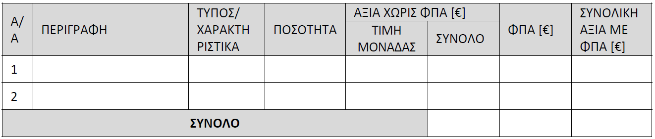 Υποβάλλεται σε (2) δυο αντίγραφα Π Α Ρ Α Ρ