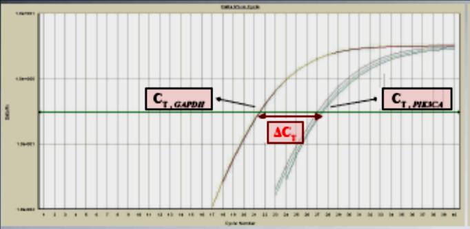 Model of real time quantitative PCR plot Nomenclature commonly used in real time quantitative RT-PCR: Baseline: is defined as PCR cycles in which a reporter fluorescent signal is accumulating but is