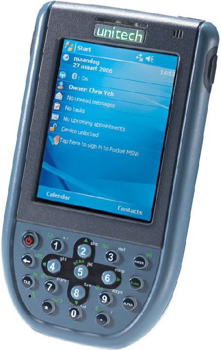 Unitech PA600 1400 Λειτουργικό Σύστημα: Microsoft Windows Mobile 5.0 ή Windows CE 5.0 Δίκτυο: Quad-Band GSM/GPRS 850/900/1800/1900MHz Οθόνη: 2.