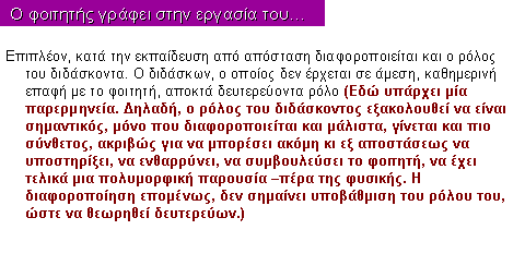 Οι γραπτές εργασίες στην