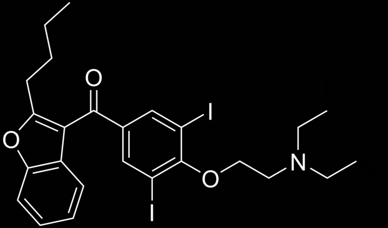 Σχήμα 5.3: Μοριακή Δομή της Αμιοδαρόνης. 5.4 Κλασματική Φαρμακοκινητική Μοντελοποίηση Τα κλασματικά δυναμικά μοντέλα έχουν κάνει πρόσφατα την εμφάνισή τους και στη φαρμακοκινητική μοντελοποίηση [104, 103].