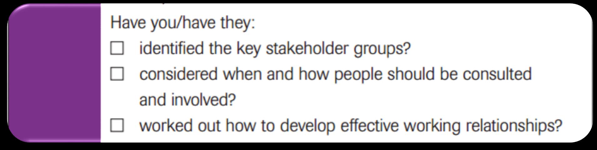 Step 2: Who is or needs to be involved?