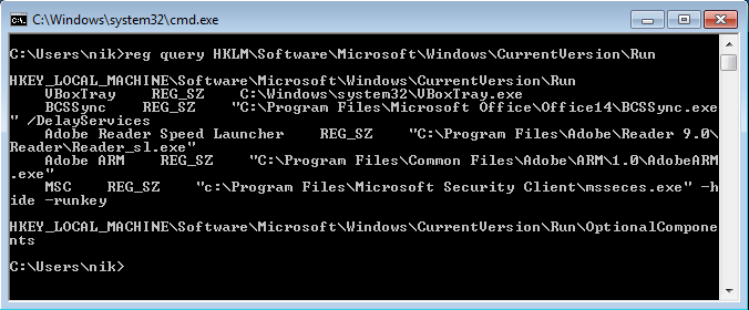 α) HKEY_LOCAL_MACHINE/Software/Microsoft/Windows/CurrentVersion/Run β) HKEY_LOCAL_MACHINE/Software/Microsoft/Windows/CurrentVersion/Runonce γ)