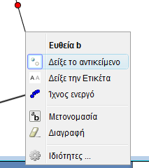 Δημιουργία εργαλείου 1 ο Κλικ Επιλέξτε το εργαλείο «Ευθεία» και κατασκευάστε την ευθεία ΑΒ.