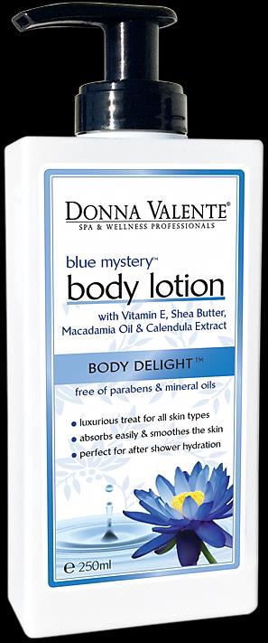 BODY DELIGHT BODY LOTION SERIES Free of parabens & mineral oils Βιταμίνη Ε: αντιοξειδωτική προστασία Shea Butter: διαρκής 24 h ενυδάτωση Μη λιπαρή σύνθεση Άμεση απορρόφηση Βιταμίνη Ε: αντιοξειδωτική