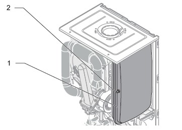 Repeat the operation in reverse order to replace the silencer. Expansion vessel There is a filter fit that projects the plate heat exchanger from blockage.