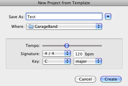 3 Βαςικζσ ρυθμίςεισ ενόσ project Αλνίγνπκε ην GarageBand θαη επηιέγνπκε ην project ηεο αξέζθεηαο καο.