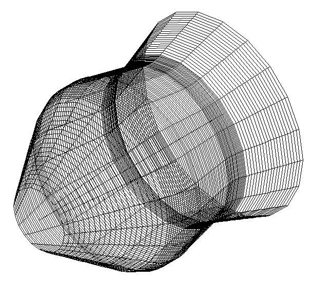 Ένα άλλο παράδειγµα για τρισδιάστατο δίκτυο παρήχθηκε µε την εντολή του AutoCAD Revolved Surfaces µε την