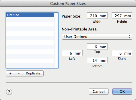 Για να προβάλετε τις τιμές Paper Width (Πλάτος χαρτιού) και Paper Height (Ύψος χαρτιού) για ένα τυπικό μέγεθος που είναι παραπλήσιο με το προσαρμοσμένο μέγεθος που θέλετε, επιλέξτε την κατάλληλη
