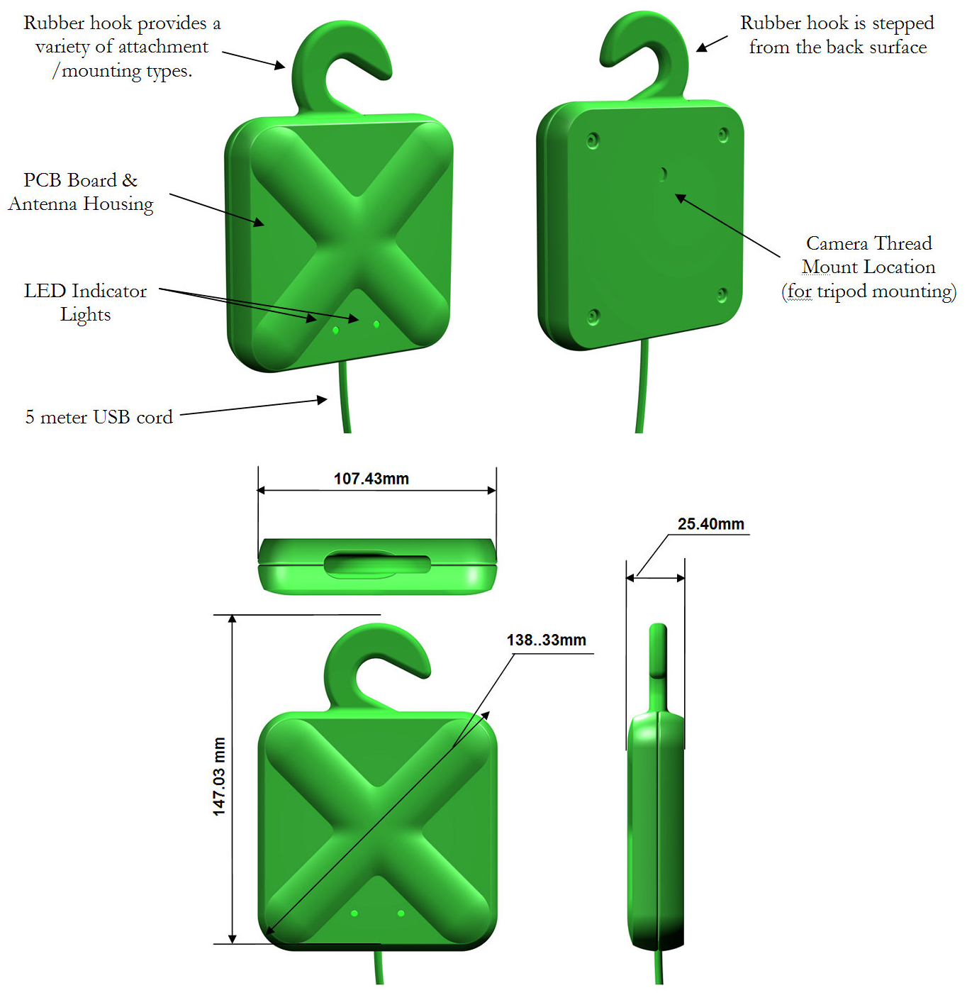 Ειδικότερα για το OLPC 43 Σχήµα 4.7: Οι κεραίες του OLPC Camera Module Το CL1 παρέχει µια κάµερα µε σταθερούς ϕακούς που ϐρίσκεται στην δεξιά πλευρά της οθόνης.