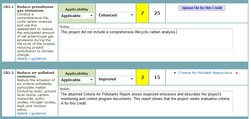 THE ZOFNASS PROGRAM FOR SUSTAINABLE INFRASTRUCTURE The ISI Web Platform Envision ISI: using the scoring module The Scoring Module works in conjunction with the Guidance Manual and is an online