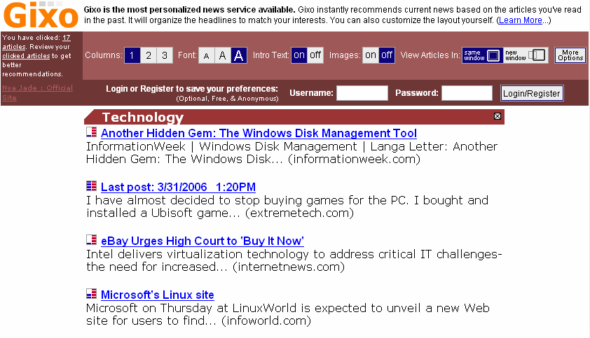 Κεφάλαιο 2 ο Συστήµατα Συστάσεων Billsus, 2007], που χρησιµοποιεί σαν βάση για τις συστάσεις την οµοιότητα κειµένου (text similarity).