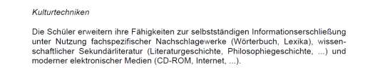 Ministerium für Bildung, Wissenschaft, Forschung und Kultur des Landes Schleswig- Holstein (2002) Lehrplan für die Sekundarstufe IΙ Gymnasium,